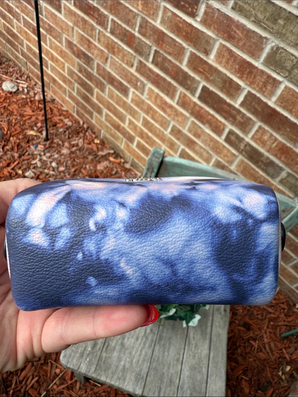 COACH Pastel Blue and Pink Tie-Dye Cosmetic Pouch - Picture 11 of 12